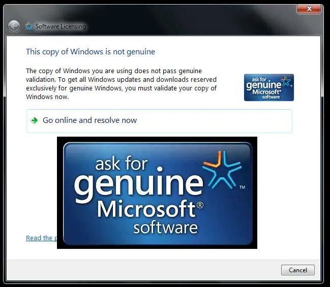 Cara menghilangkan windows genuine victim tanpa software